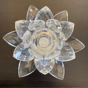 Z Gallerie Crystal Lotus Candle Holder